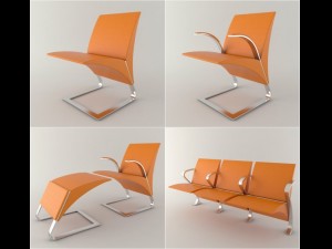 ravello chair collection 3D Модель