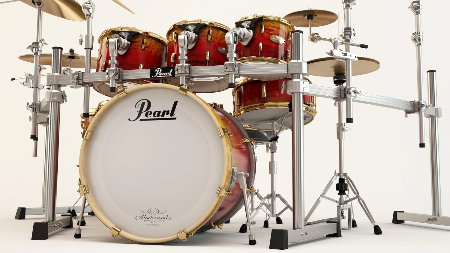 pearl masterworks drum 3D Model .c4d .max .obj .3ds .fbx .stl .blend 