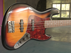 fender american standard jazz bass 3D मॉडल