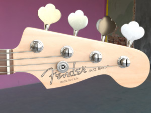 fender american standard jazz bass 3D मॉडल