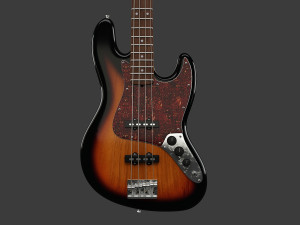 fender american standard jazz bass 3D मॉडल