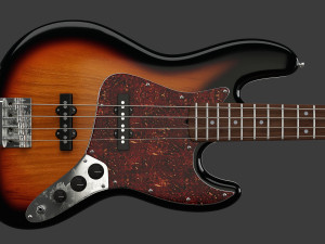 fender american standard jazz bass 3D मॉडल