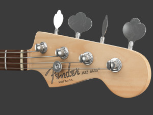 fender american standard jazz bass 3D मॉडल