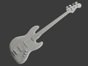 fender american standard jazz bass 3D मॉडल