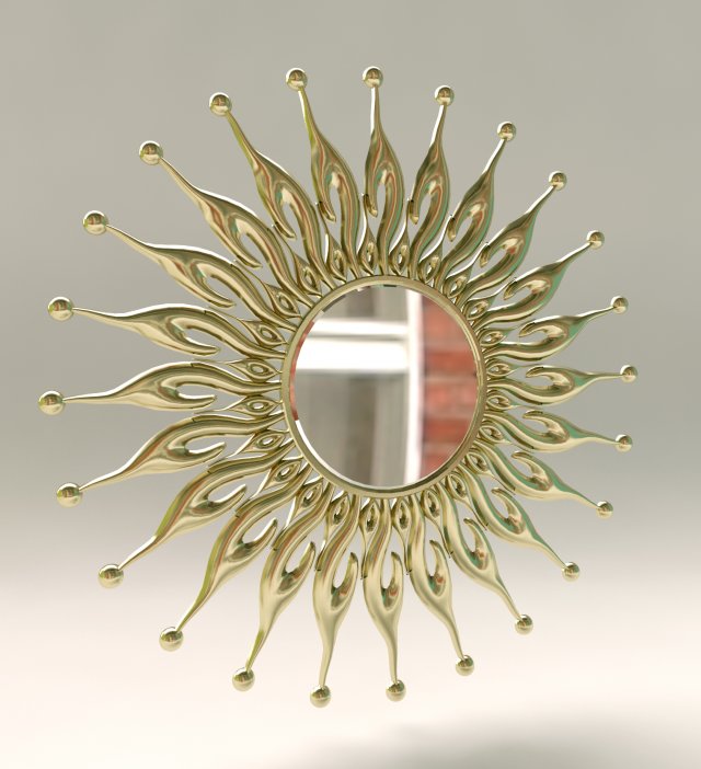 mirror art deco 3D 模型 .c4d .max .obj .3ds .fbx .stl .blend 