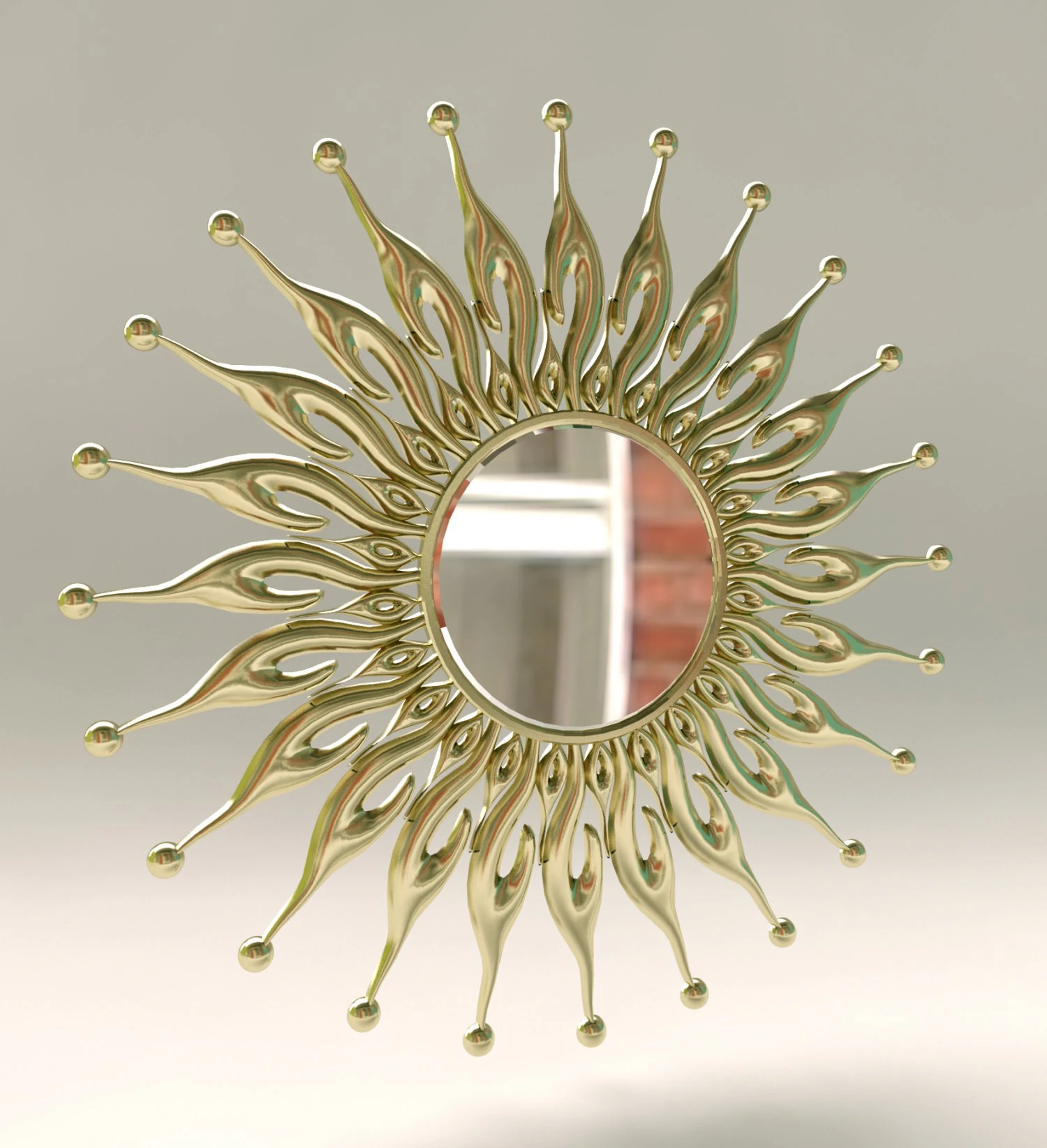 mirror art deco 3D Model .c4d .max .obj .3ds .fbx .stl .blend