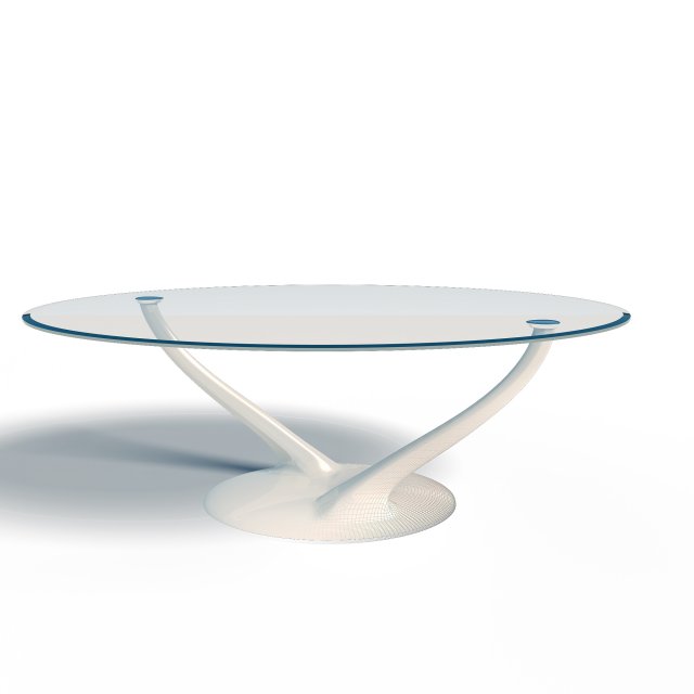 oval table Model 3D .c4d .max .obj .3ds .fbx .stl .blend 