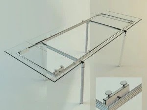 mesa de cristal Modelo 3D
