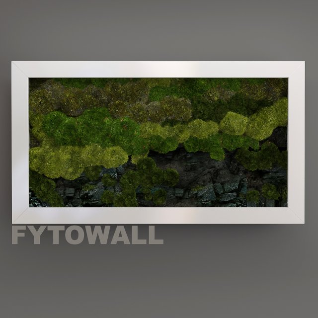 fytowall moss and stone 3D Model .c4d .max .obj .3ds .fbx .stl .blend