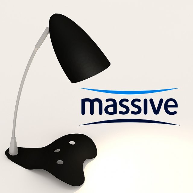 massive table lamp 3D 模型 .c4d .max .obj .3ds .fbx .stl .blend 