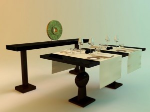 wood table Modelo 3D