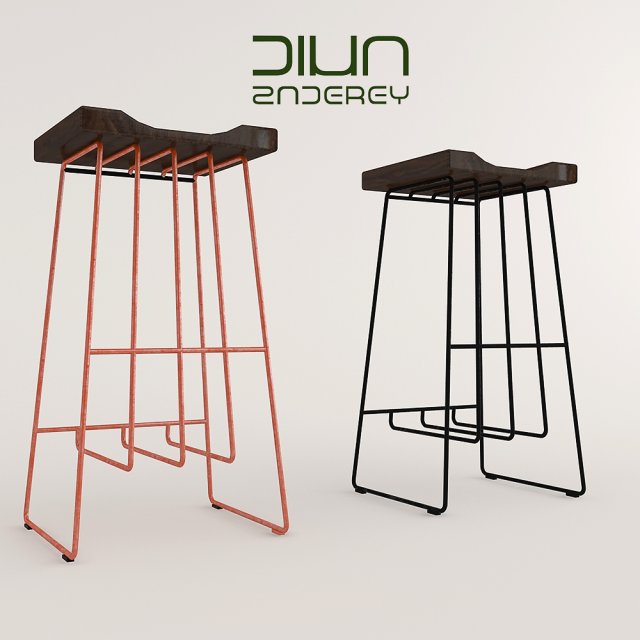 bar stool Model 3D .c4d .max .obj .3ds .fbx .stl .blend 