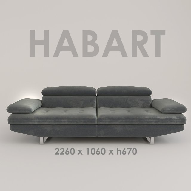 habart sofa Modèle 3D .c4d .max .obj .3ds .fbx .stl .blend 