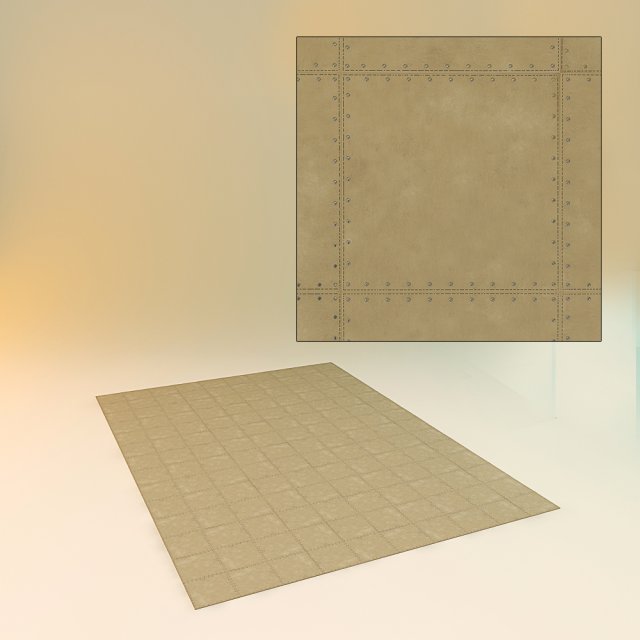 carpet leather 3D 모델 .c4d .max .obj .3ds .fbx .stl .blend 