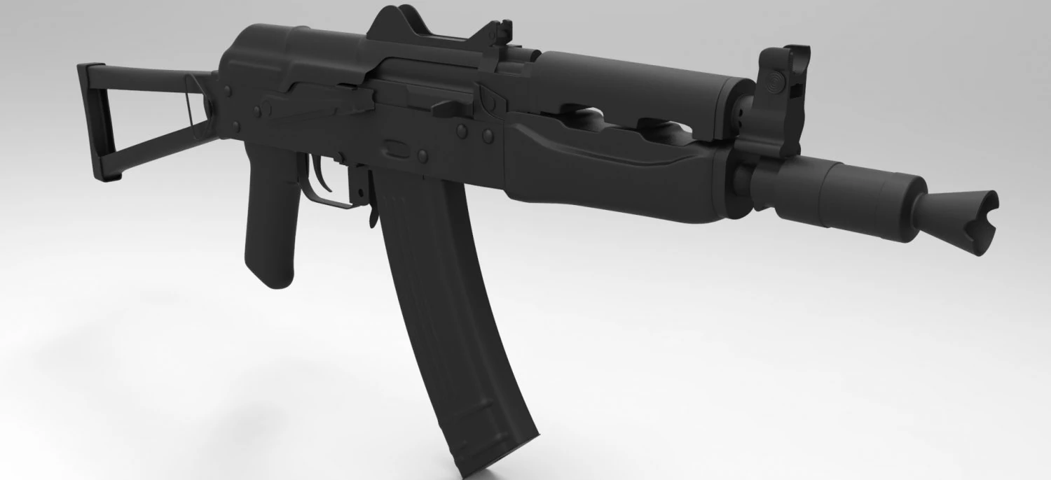 aks-74u 3D Model .c4d .max .obj .3ds .fbx .stl .blend 