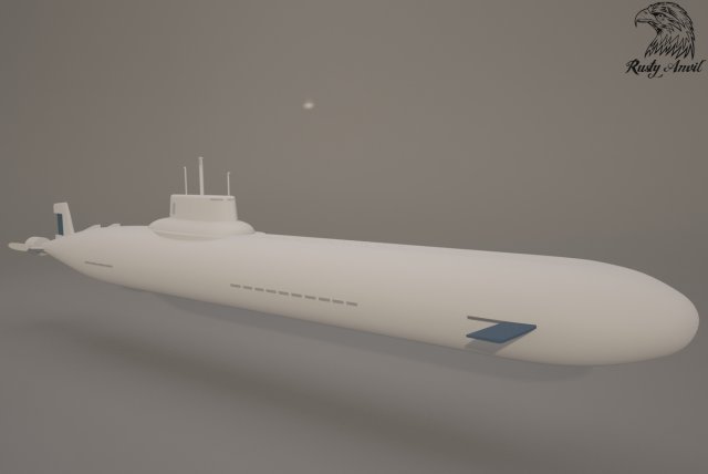 submarine 3D Модель .c4d .max .obj .3ds .fbx .stl .blend 