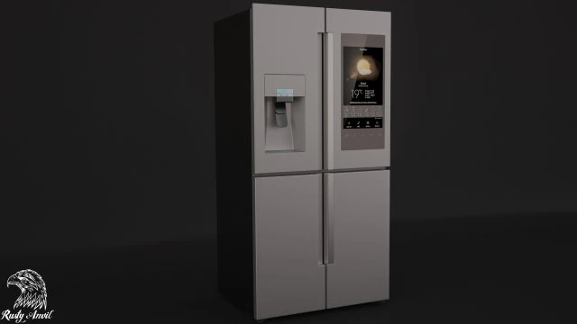 冰箱 3D 模型 .c4d .max .obj .3ds .fbx .stl .blend