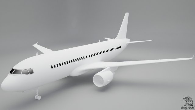 airbus a-320 3D Model .c4d .max .obj .3ds .fbx .stl .blend 