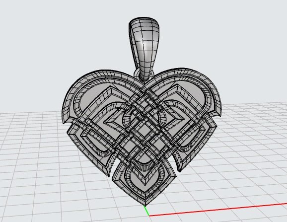 Heart Pendant Celtic Knots Mdf1029 3d Model In Jewellery 3dexport