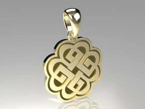 celtic knot pendant mdf1034 3D Model