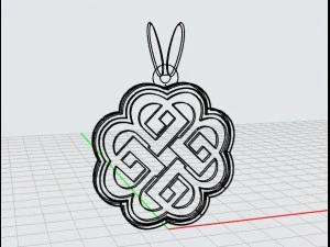 celtic knot pendant mdf1034 3D Model