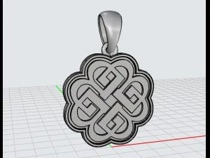 celtic knot pendant mdf1034 3D Model