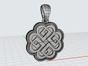 celtic knot pendant mdf1034 3D Model