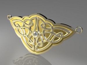 celtic knot pendant for necklace mdf1035 Modelo 3D