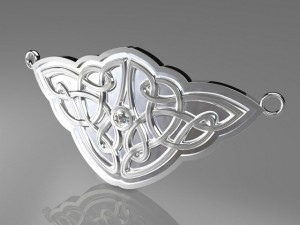 celtic knot pendant for necklace mdf1035 Modelo 3D