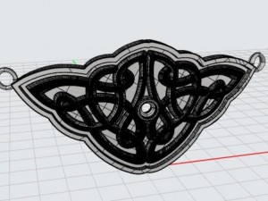 celtic knot pendant for necklace mdf1035 Modelo 3D