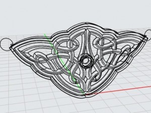 celtic knot pendant for necklace mdf1035 Modelo 3D