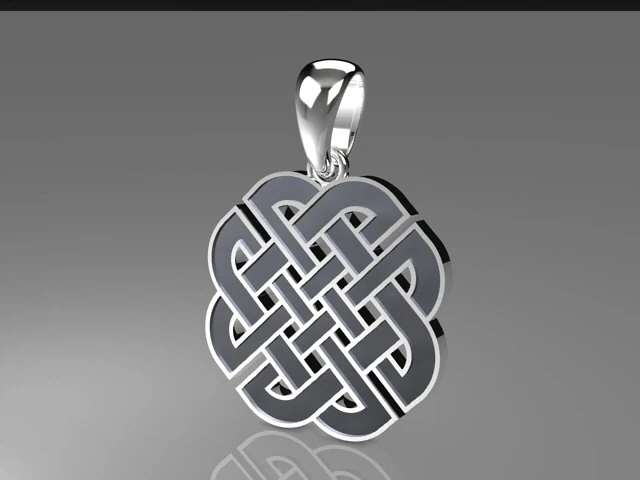 celtic knot pendant mdf1048 3D Model .c4d .max .obj .3ds .fbx .stl .blend 