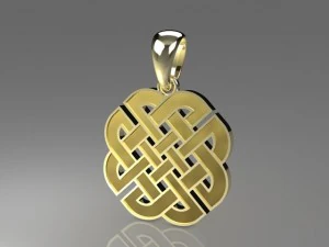 celtic knot pendant mdf1048 3D Model