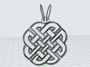 celtic knot pendant mdf1048 3D 모델