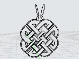celtic knot pendant mdf1048 3D Model
