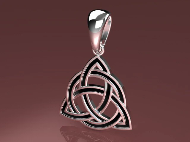triquetra pendant mdf1038 3D Model .c4d .max .obj .3ds .fbx .stl .blend