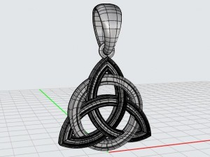 triquetra pendant mdf1038 Modèle 3D
