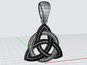triquetra pendant mdf1038 3D Model