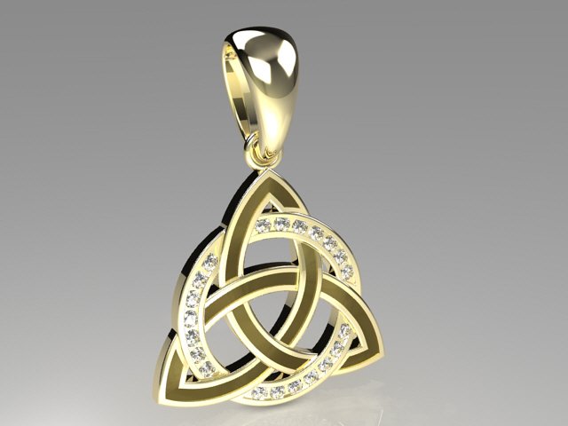 triquetra pendant mdf1039 Model 3D .c4d .max .obj .3ds .fbx .stl .blend 