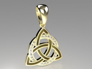 triquetra pendant mdf1039 3D Model