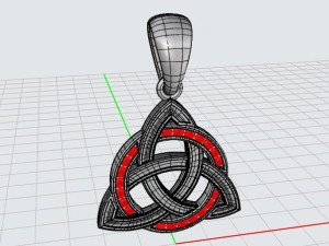 triquetra pendant mdf1039 Model 3D