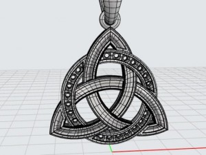 triquetra pendant mdf1039 Model 3D