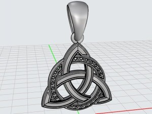 triquetra pendant mdf1039 Model 3D