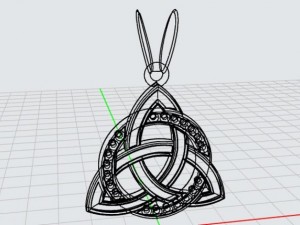 triquetra pendant mdf1039 Model 3D