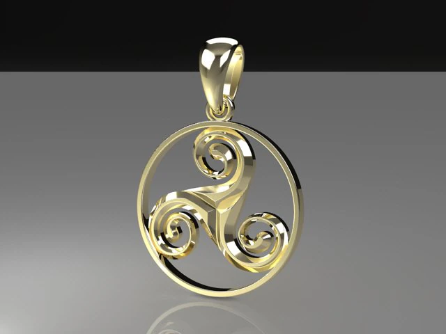 pendant triskel mdf1046 3D Model .c4d .max .obj .3ds .fbx .stl .blend