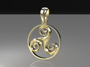 pendant triskel mdf1046 3D Model