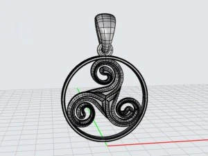 pendant triskel mdf1046 3D Model