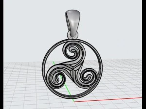 pendant triskel mdf1046 3D Model