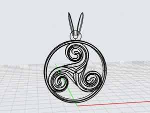 pendant triskel mdf1046 3D Model