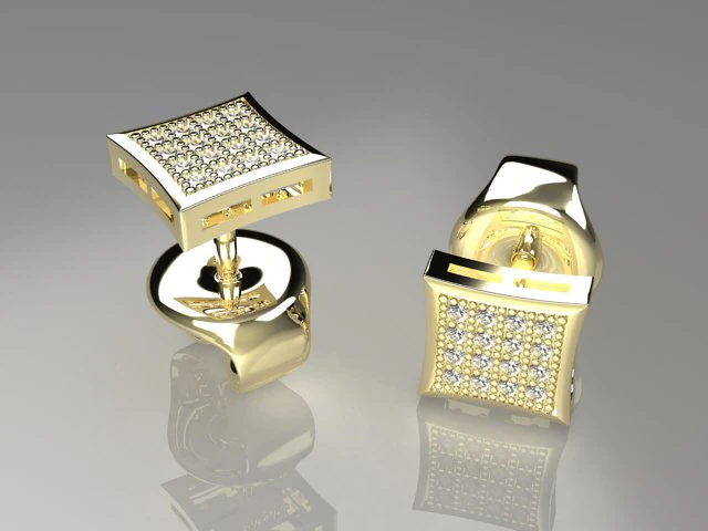 classic wedding earrings mdf1053 3D Model .c4d .max .obj .3ds .fbx .stl .blend 